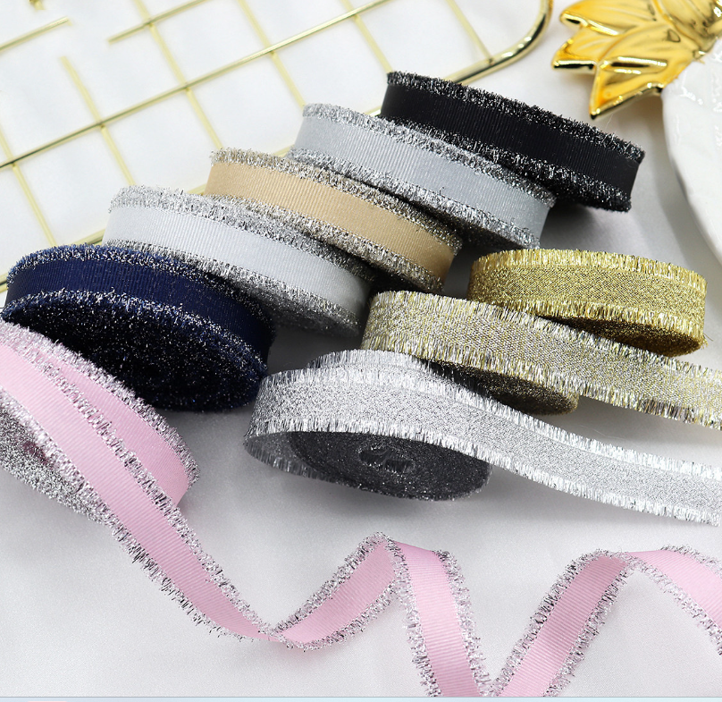 Gift Packaging Wedding Rib Gold And Silver Color Fringe With Bowknot Decorative Baking Ribbon Multicolor — foto 20