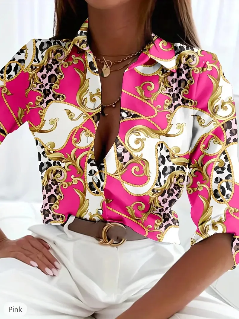 Women's Long-sleeved Blouse Sexy Fashion - 11 Style-5Xl