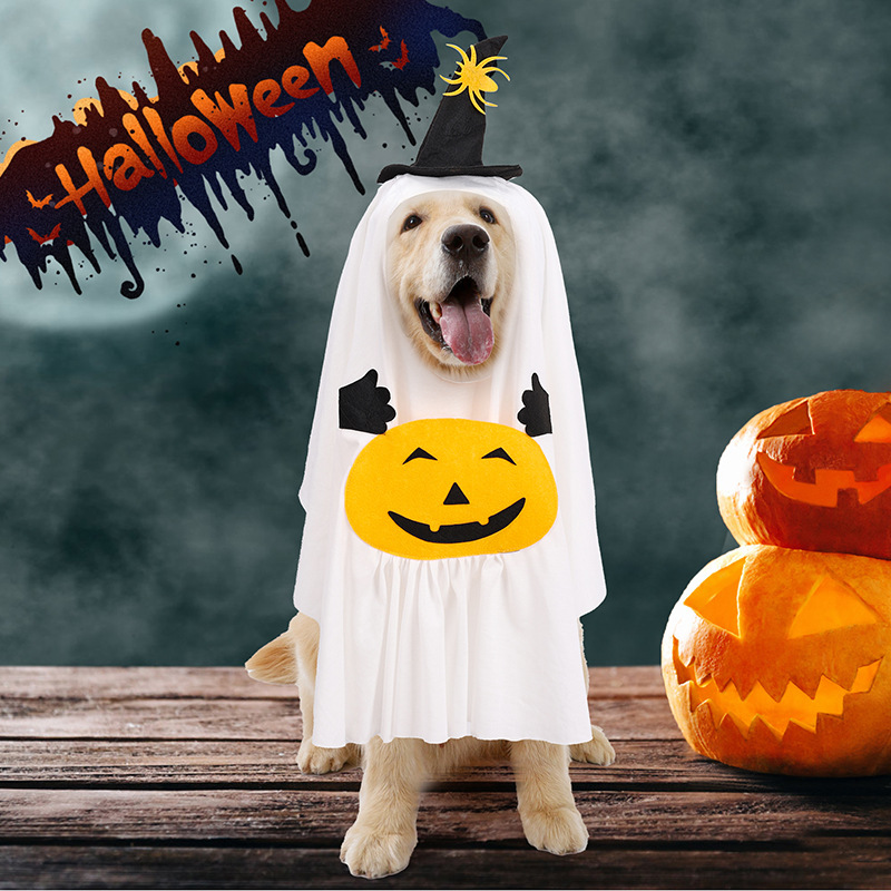 Creative Pumpkin Ghost Dog Funny Clothes Suit