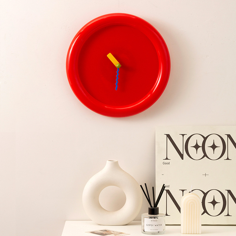 Clock Swing Desktop Cream Home Decoration Mute Clock
