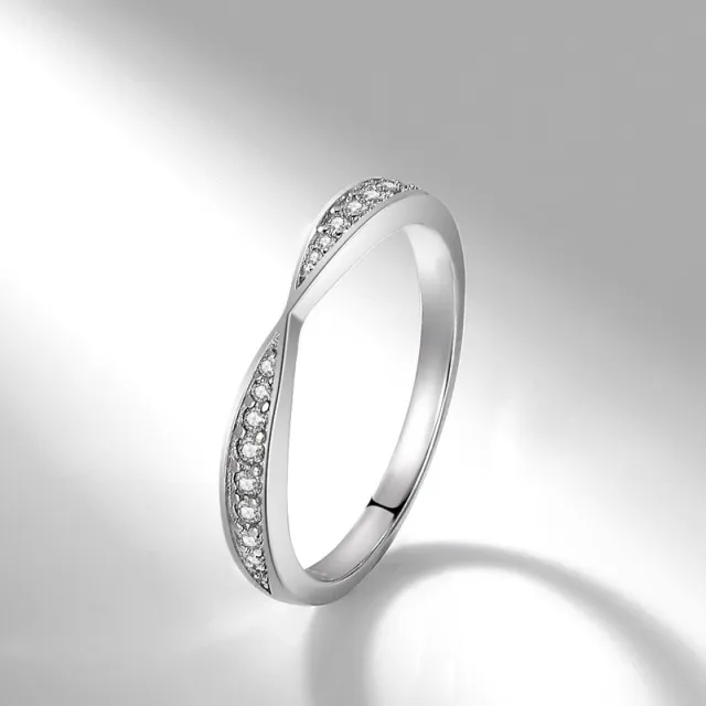 Bonded Cuff Women's Ring Plated With White Gold White Gold Color - Shop at LoveMi