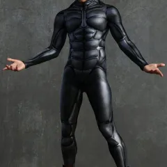 Armor Print Halloween Costume Jumpsuit for Men - Black - View 1