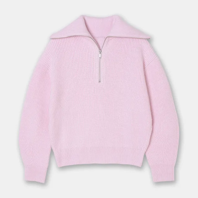 Casual Style Neck Wool Blend Knit Sweater Pink - Shop at LoveMi
