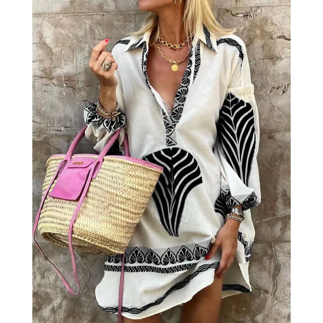 Spring And Summer Leisure Long Shirt Black - Shop at LoveMi