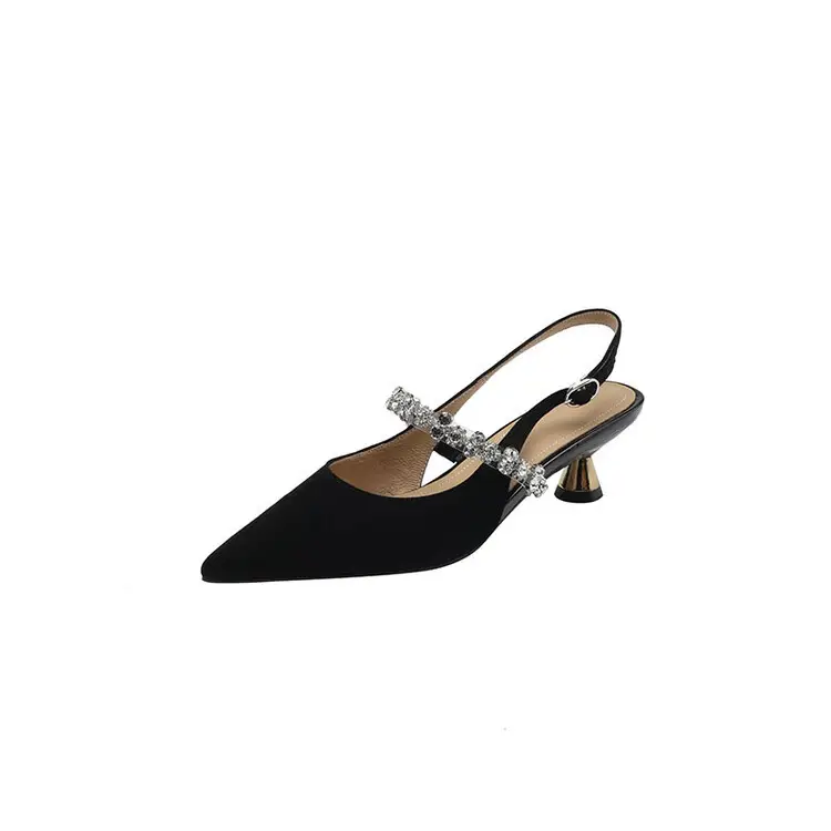 Women's French-style Retro Peep-Toe High Heels