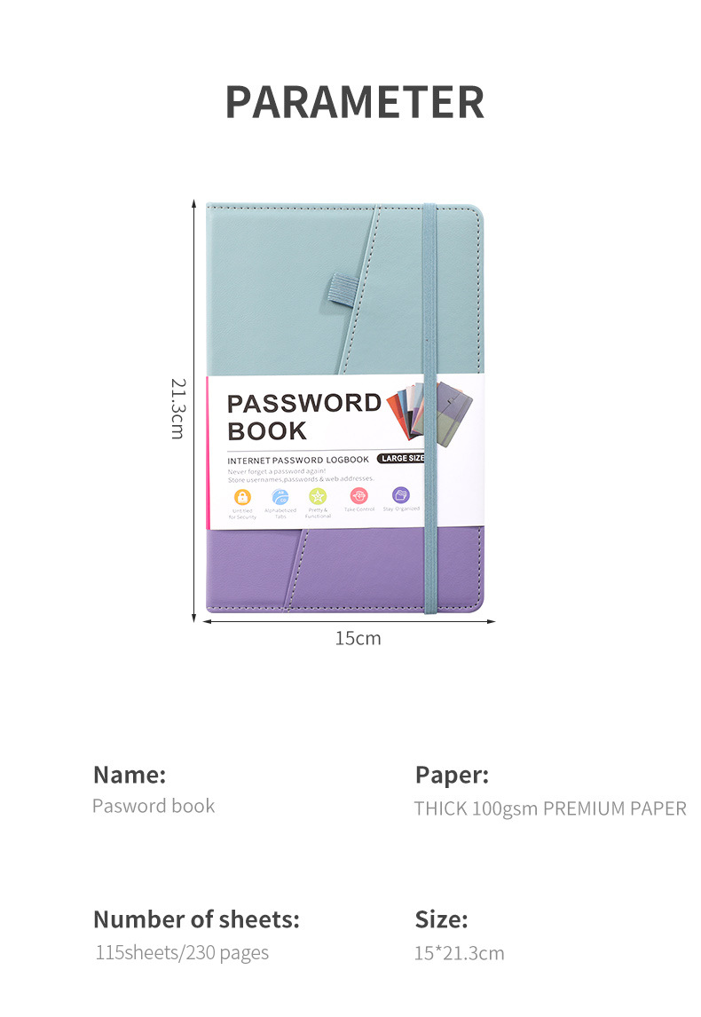 Title 19, A5 With Letter Label Password Save Notebook