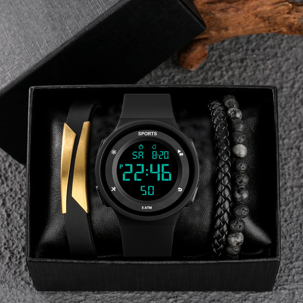 Black Electronic Watch Suit