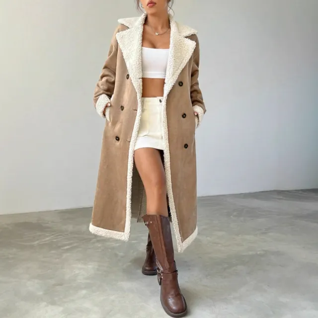 Fashion Temperament Composite Fur Velvet Coat Khaki - Shop at LoveMi