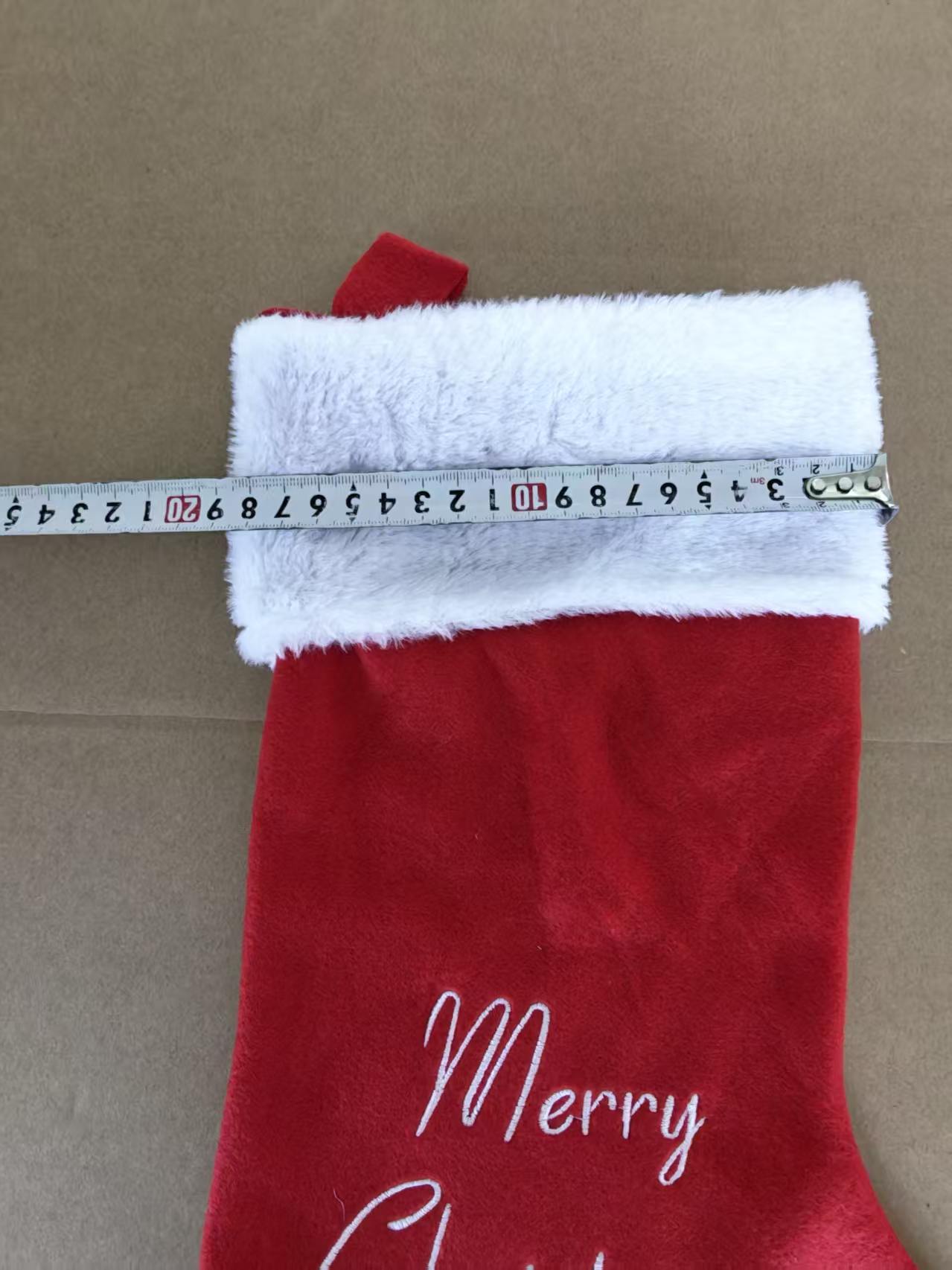 Merry Christmas Velvet-Style Stocking — product details