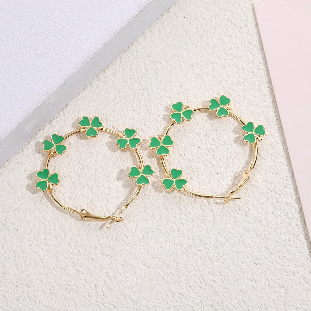 Stylish And Elegant Three-leaf Clover Earrings