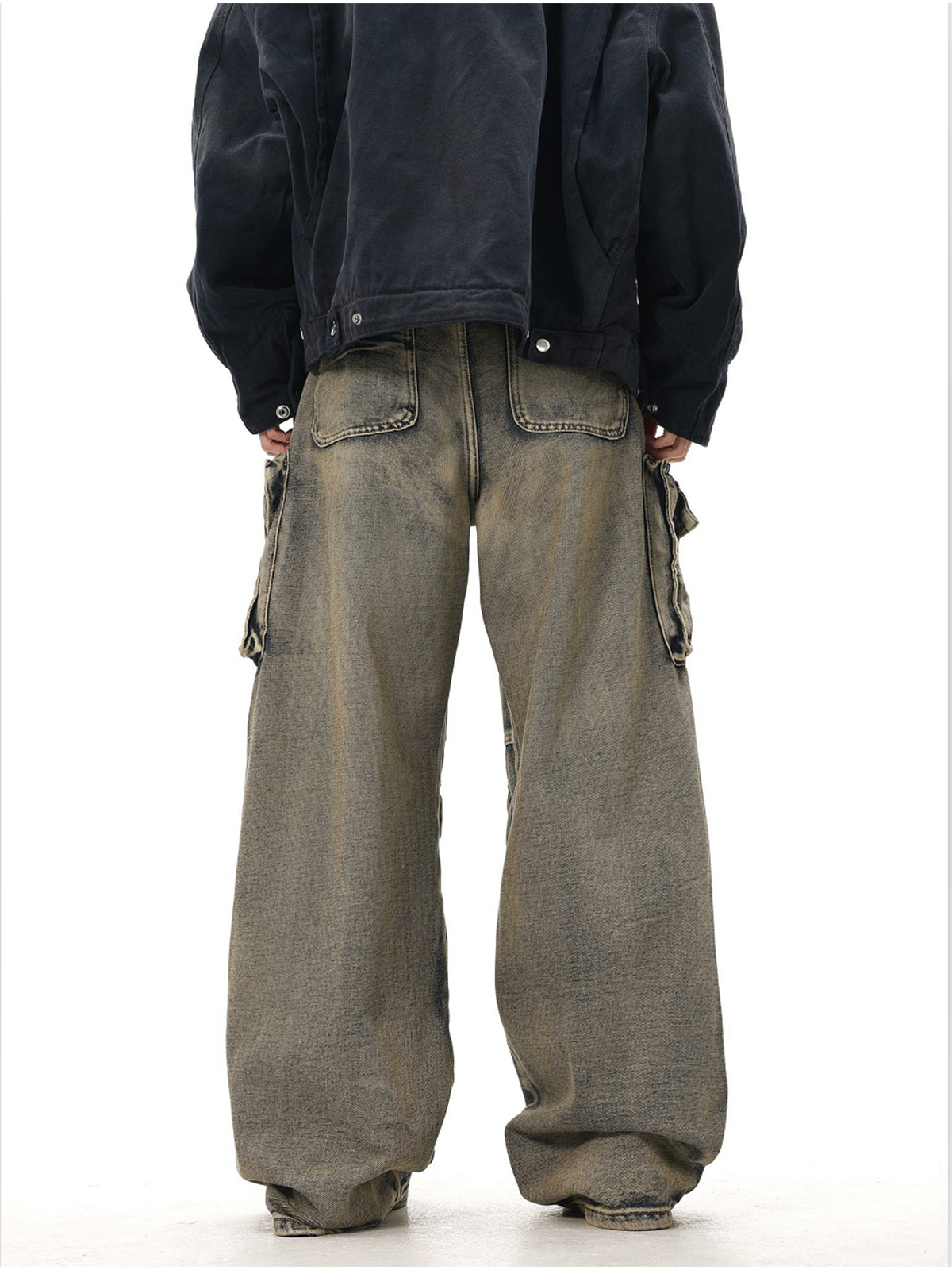 Men's Multi-pocket Loose Wide-leg Pants