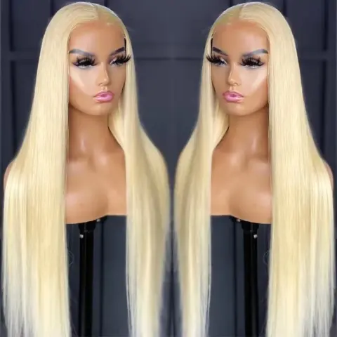 Front Lace Long Straight African Women Wig Head Cover
