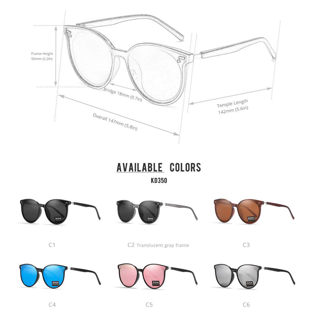 Cat Eye Large Frame UV Protection Polarized Sun Glasses - Image 4