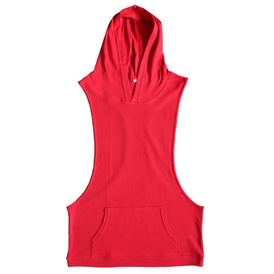 Title 8, Sports style mens hooded sleeveless vest sweater