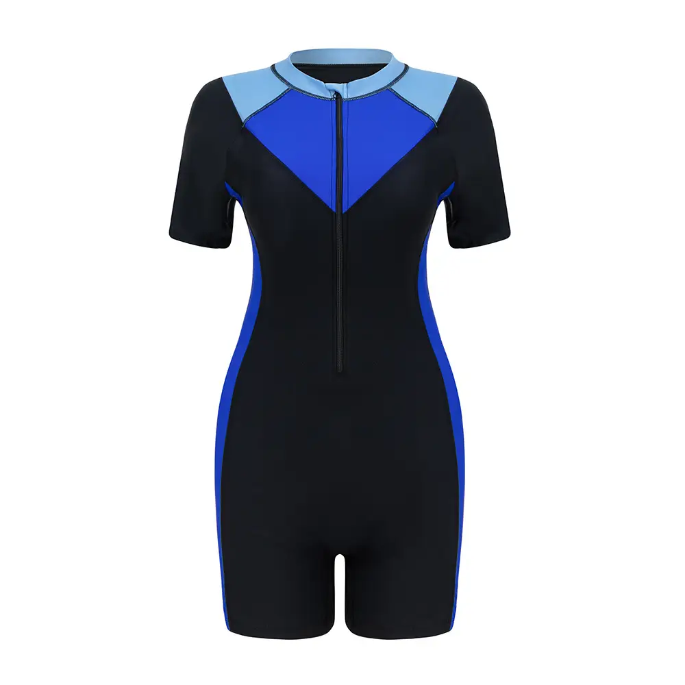 Surfing Suit One-piece Zipper Sports Swimsuit