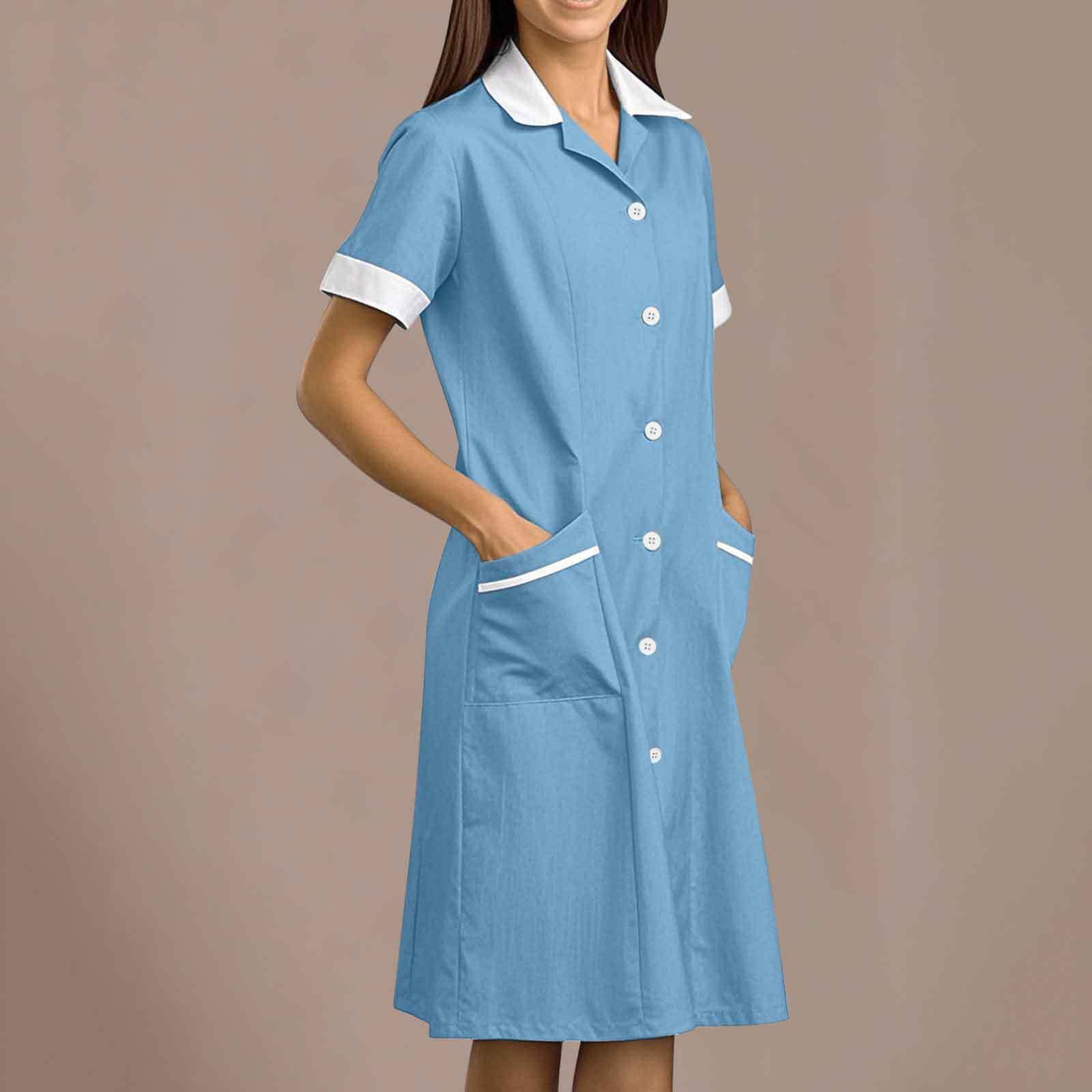 Beauty Dress With A Lapel Collar And Patch Pockets