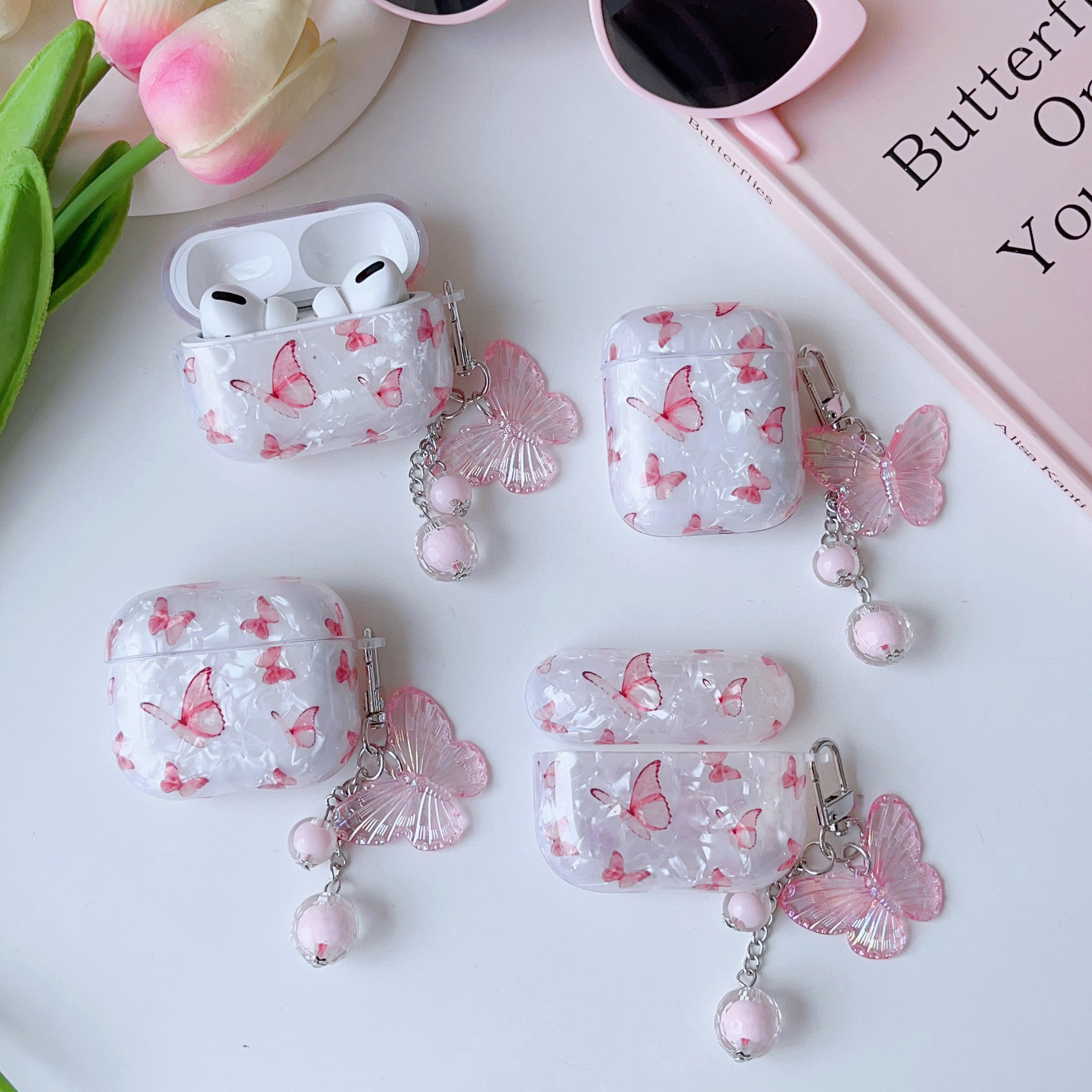 Shell Pattern Butterfly Bluetooth Wireless All-inclusive Headset