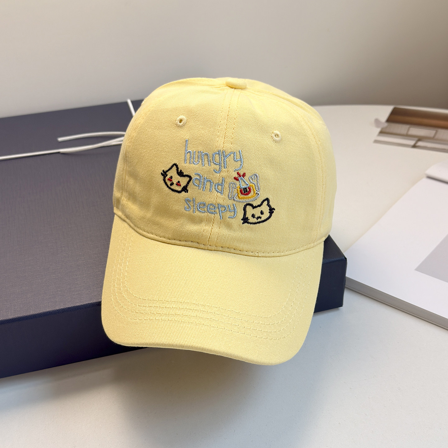 Cute Embroidered Baseball Cap All-Match Casual Style For Spring And Summer — image 1
