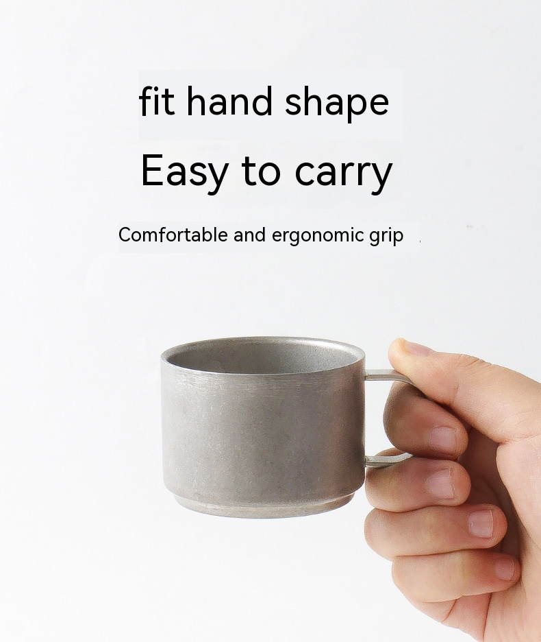 Outdoor Stainless Steel Double-deck Cup Heat Insulation Anti-scald Coffee Cup