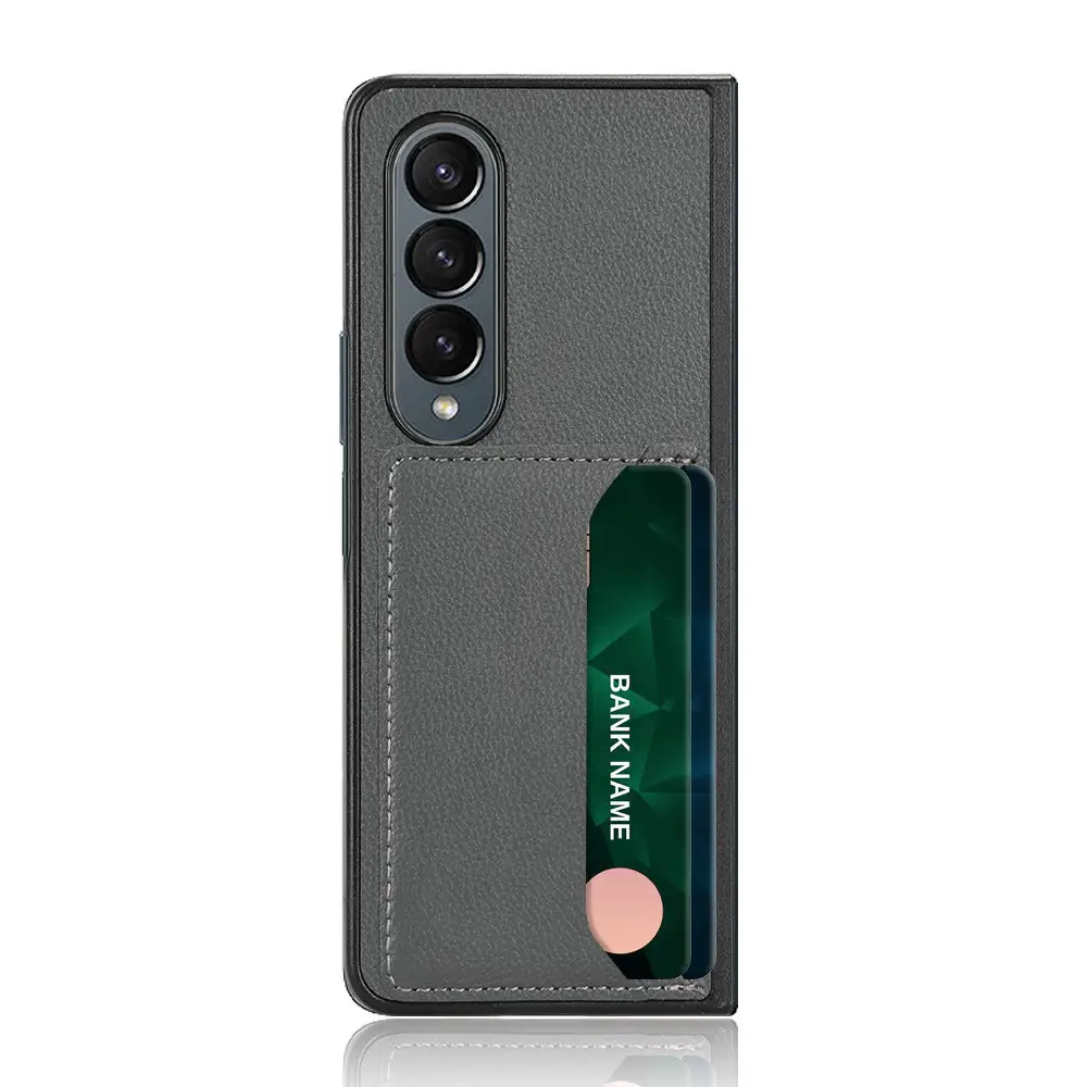 Simple Card-inserting Litchi Pattern Phone Case