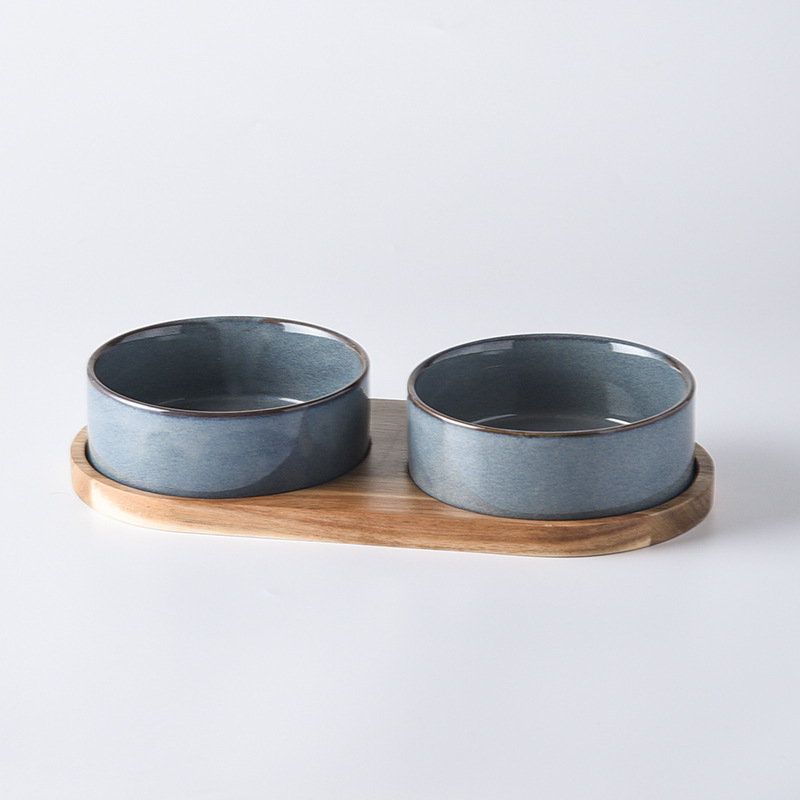 2light colored bowls and trays