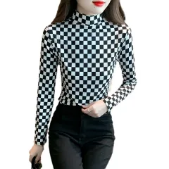 Half Turtleneck Bottoming Shirt Women's FallWinter Slim Slimming - White - View 1