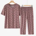 Pink Color Small Flower Suit