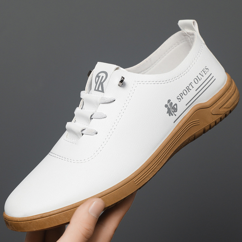 Men's Lace Up Casual Leather Shoes Fashion All-matching - Image 4