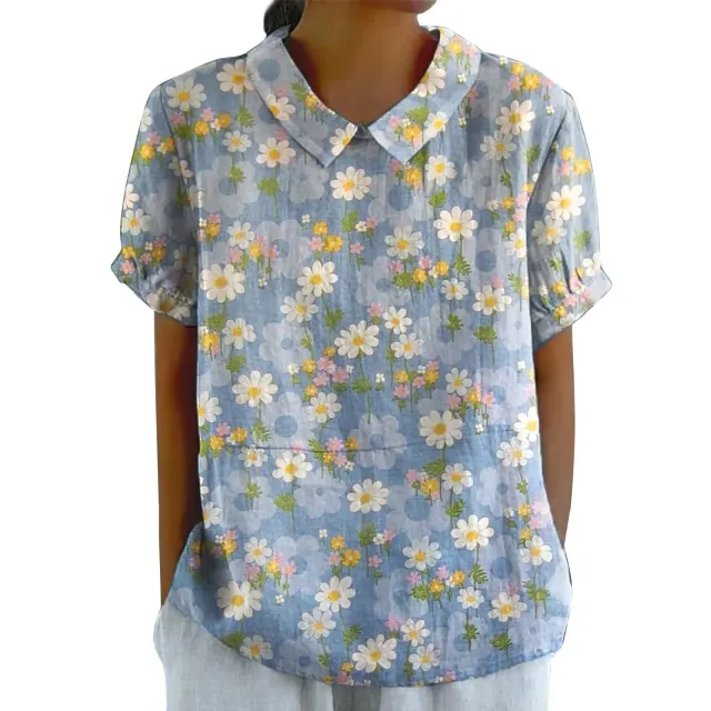 Women's Creative Retro Floral Cute Short sleeved T shirt 9 Models D758 - Shop at LoveMi