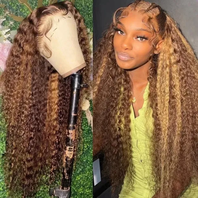 Front Lace Wig African Black Gradient Color Big Wave Wig Sheath Dy3342 Small Curly Hair - Shop at LoveMi