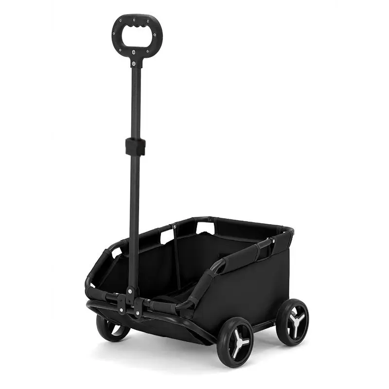 Pet Stroller Dog Cat Trolley Out Small Cart Portable Foldable — Black / 35X51X31CM