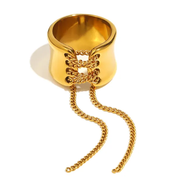 Tassel Waist Opening Ring Women's Shoes With Adjustable Design Gold - Shop at LoveMi