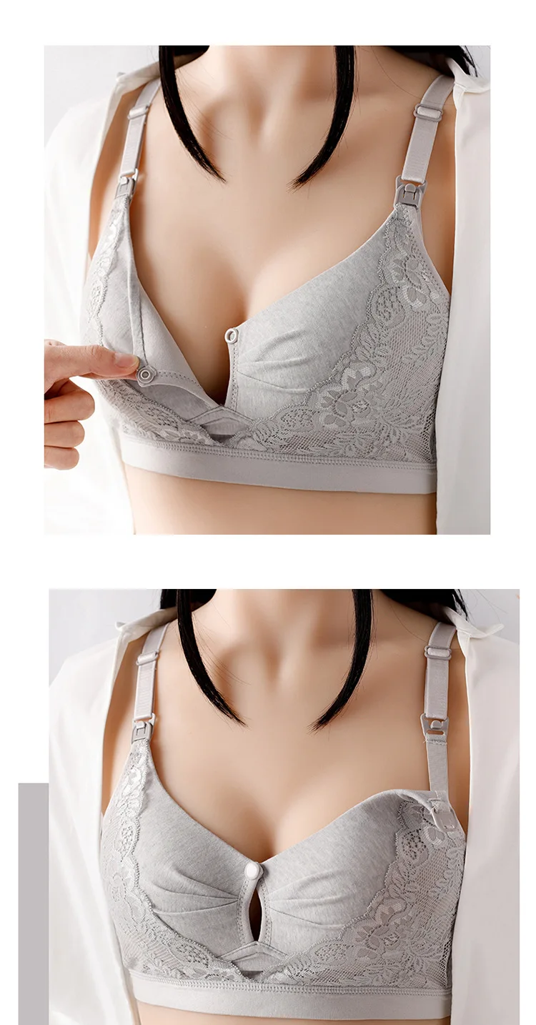 Title 10, Nursing Double Button Push Up Anti Sagging Bra