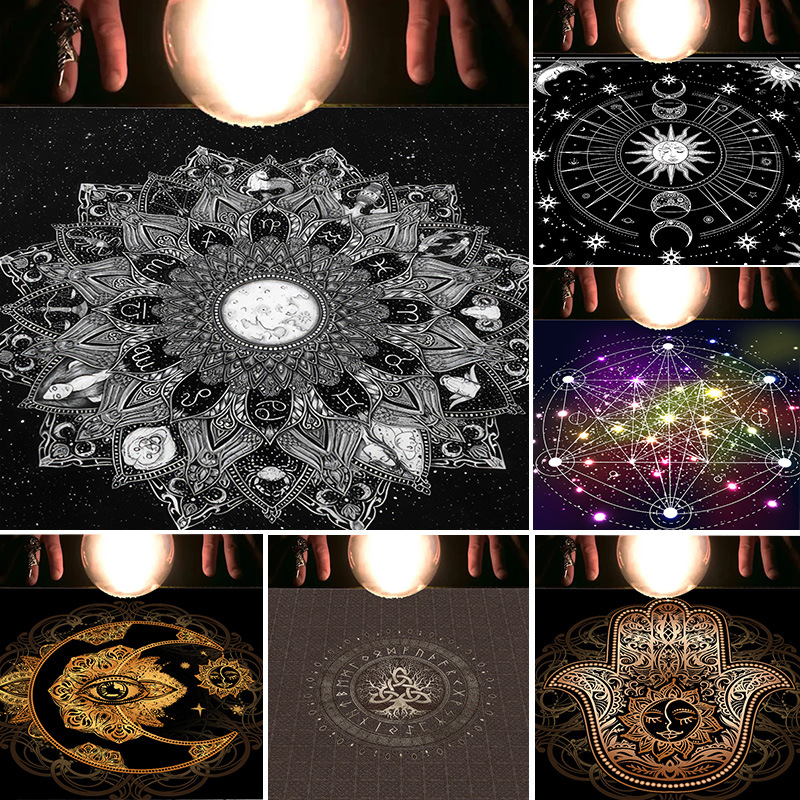 Title 3, Tarot Tarot Tablecloth Cloth Cushion Moon Sun L...