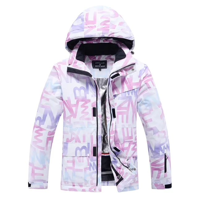 Ski Suit Women's Winter Outdoors Windproof Waterproof Warm Thickened Pink - Shop at LoveMi