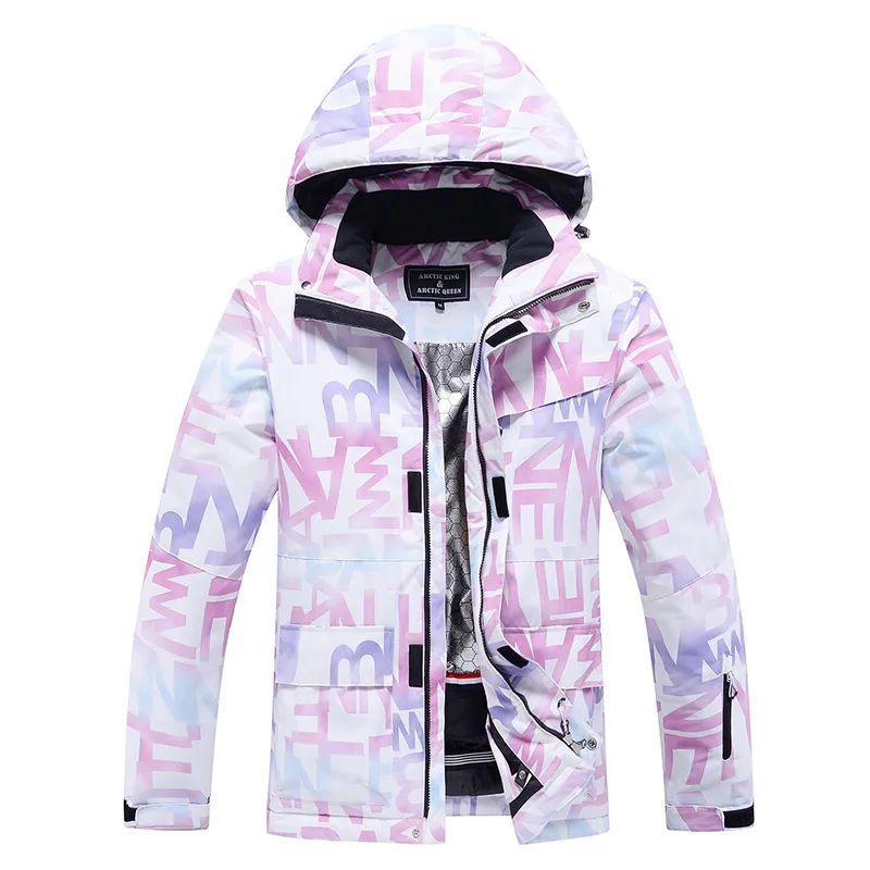 Ski Suit Women's Winter Outdoors Windproof Waterproof Warm Thickened - Pink