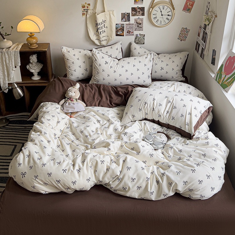 Fitted Sheet Bedding Single Duvet Cover