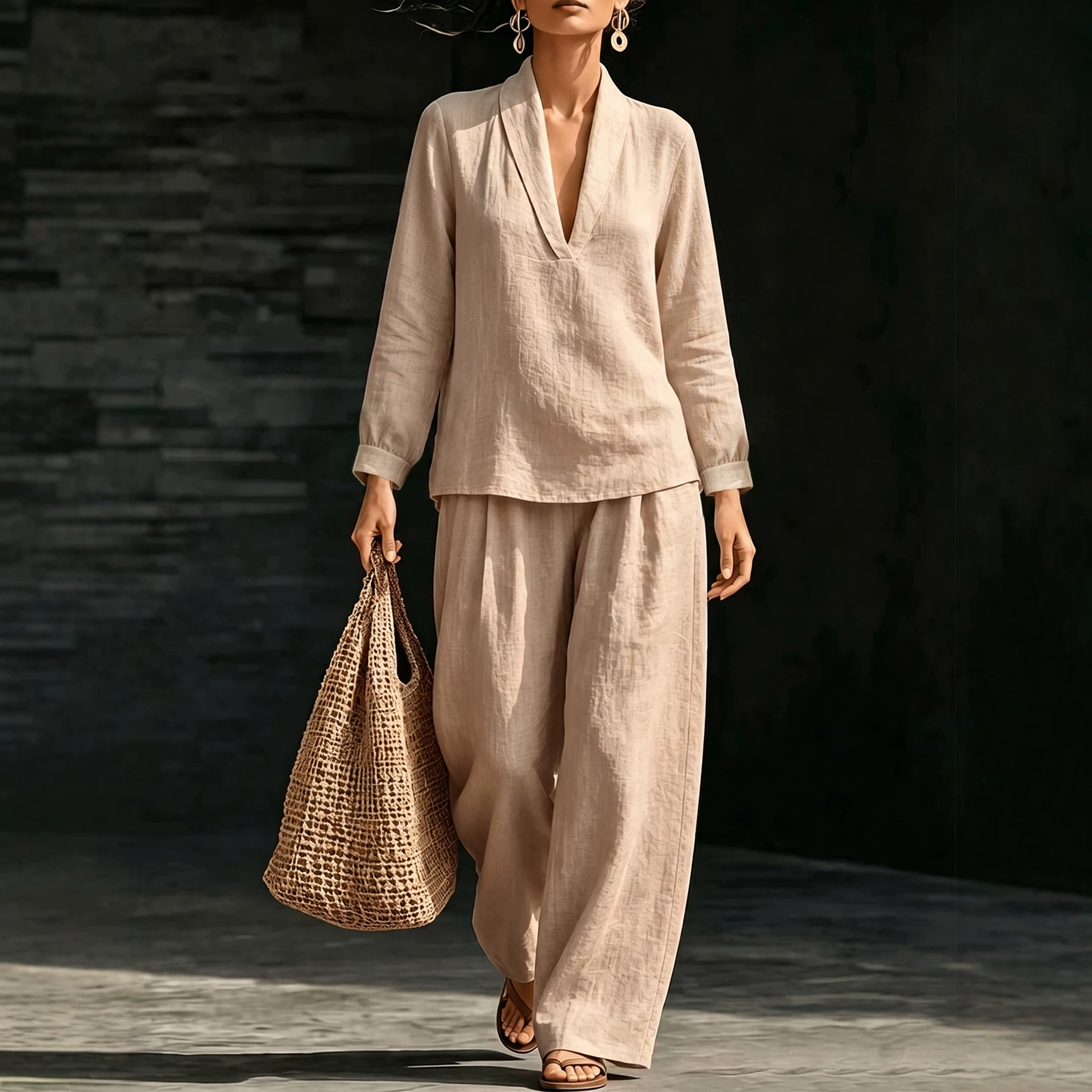 Women's Casual Long-sleeve Two-piece Set