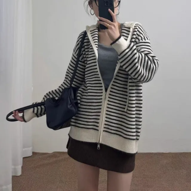 Plus Size Design Hooded Zipper Women's Coat Apricot - Shop at LoveMi
