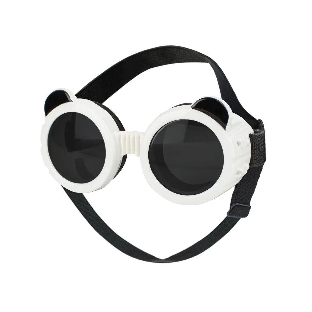 Dog Sun Sunshade Sunglasses Goggles Cat Headdress UV Protection Pet Supplies - Black And White