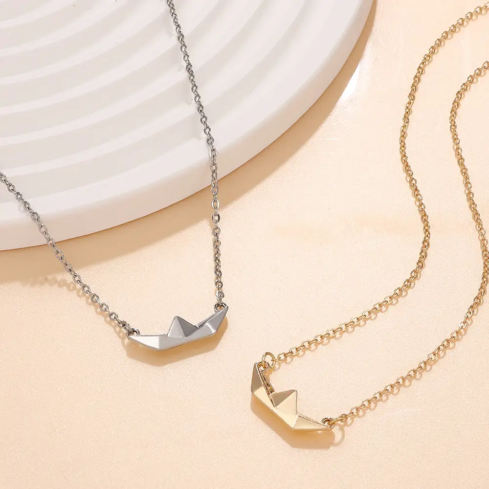 Alloy Ornament Personalized Boat Necklace Creative Fashion Necklace I Simple Clavicle Chain Jewelry