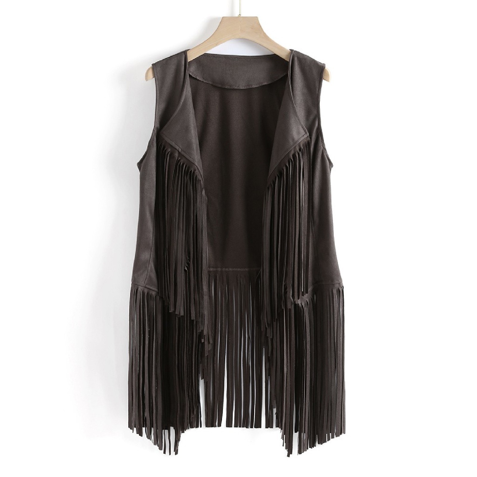 Title 34, Fashion Thin Tassel Sleeveless Vest for Women. ...