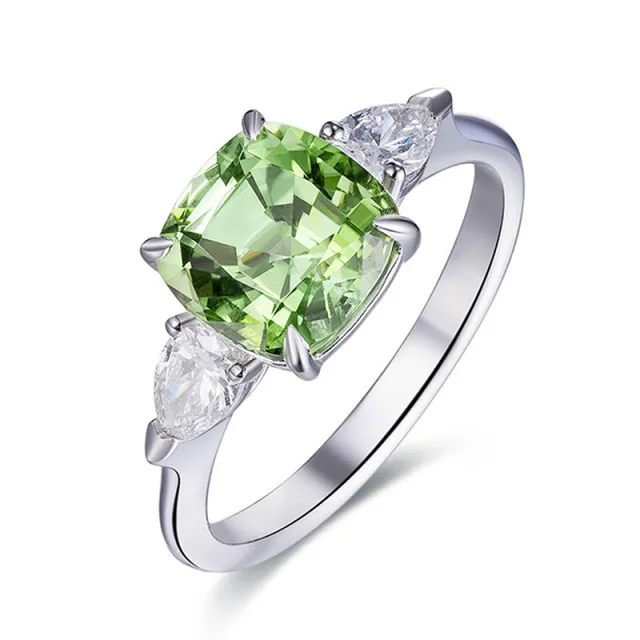 Fashionable And Unique New Square Inlaid Ring White Gold Color - Shop at LoveMi