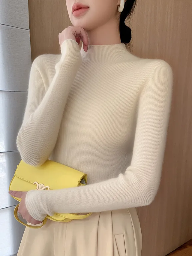 Women's Seamless Sweater Sweater White - Shop at LoveMi