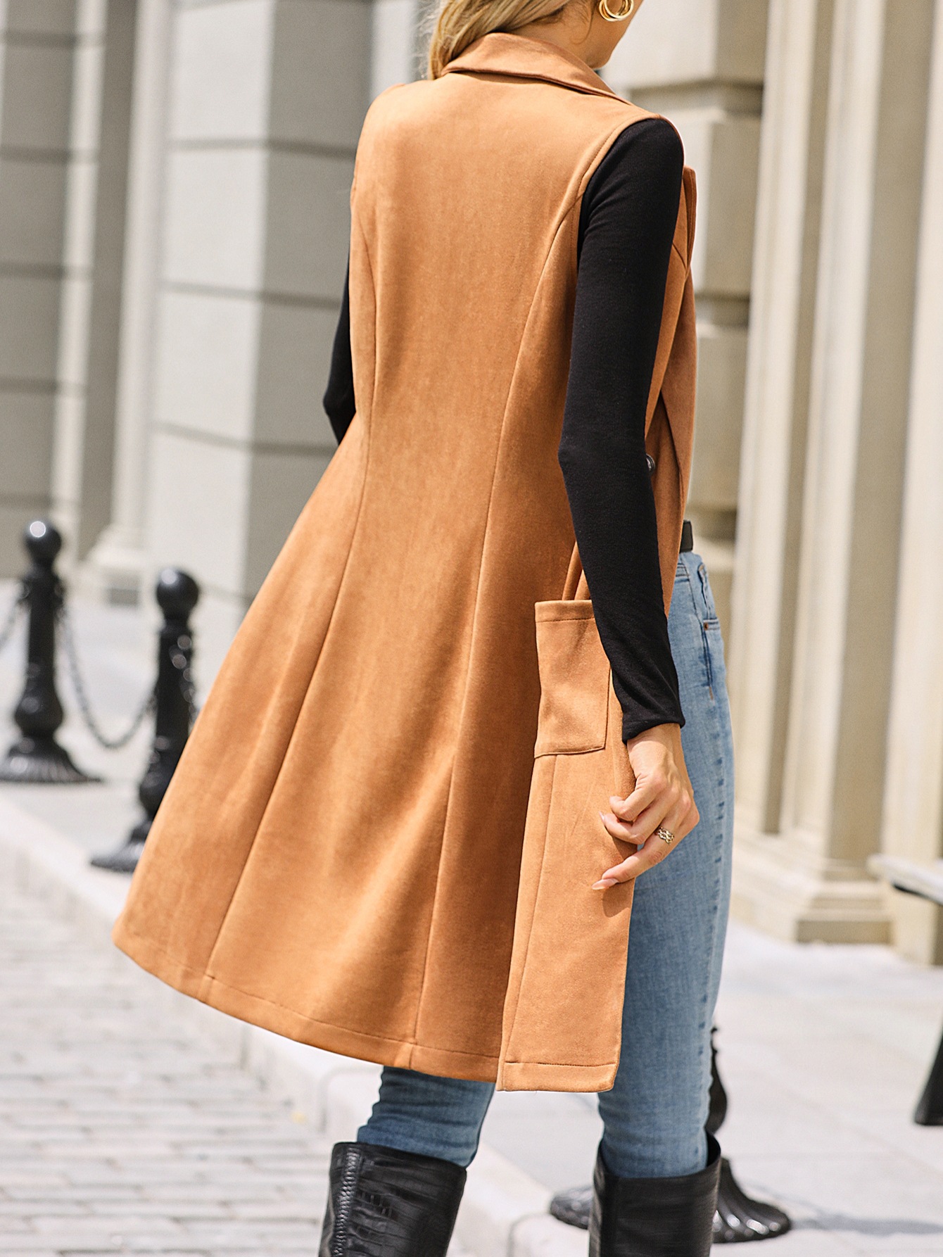 Fashionable Suede Slim-fit Retro Elegant Vest For Women