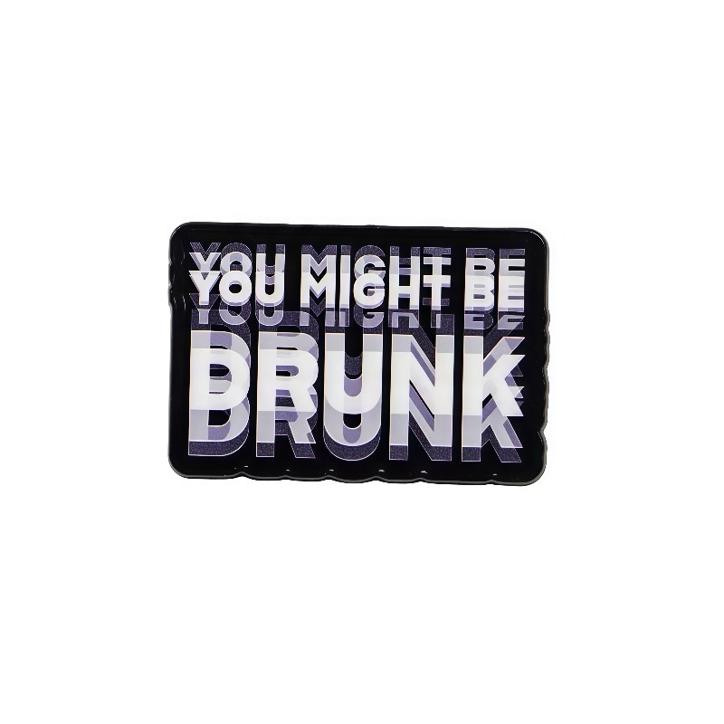 Creative English Quote Brooch Cartoon Metal Badge