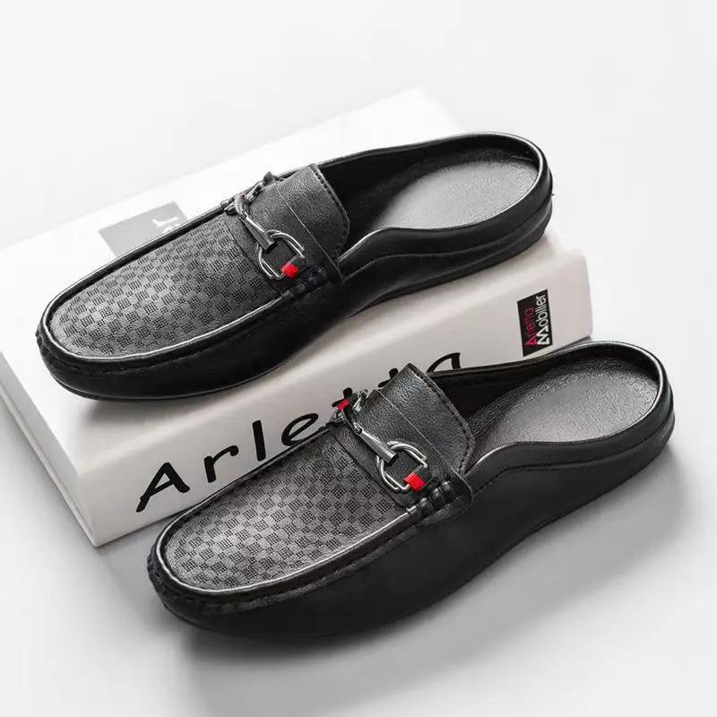 Men's Slip-on Loafer Shoes Large Size Leather