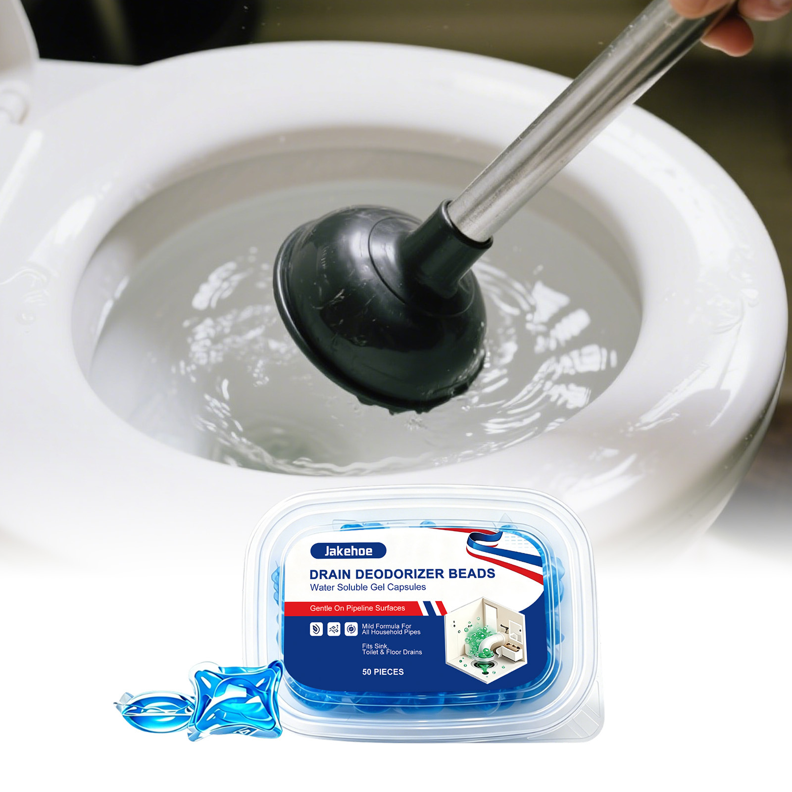 Drain Deodorizing Gel Beads  For Everyday Drain Cleaning