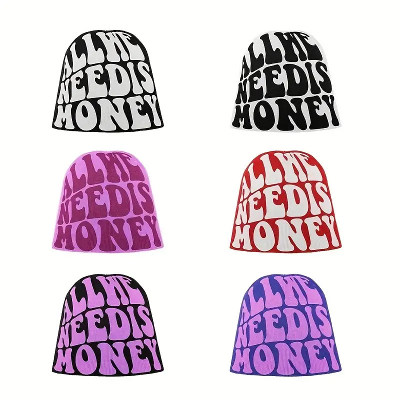 Letter Beanie Hat For Men And Women Hip Hop Style Beanie Beanie Knitted Hat - Women's Clothing