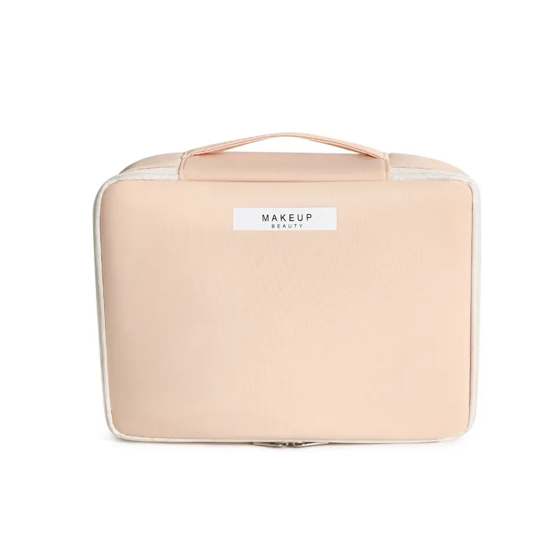 Large Capacity Portable Waterproof Portable Cosmetic Bag - Beige
